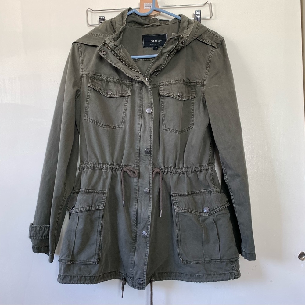 BNCI green utility army jacket Medium Blanc Noir